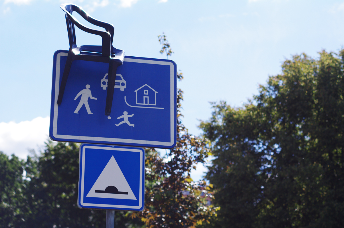 posezení na křižovatce