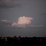 Vecerni krajina s mrakem