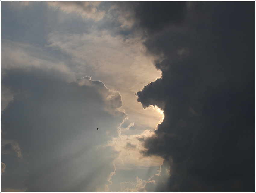 uletěl před bouří