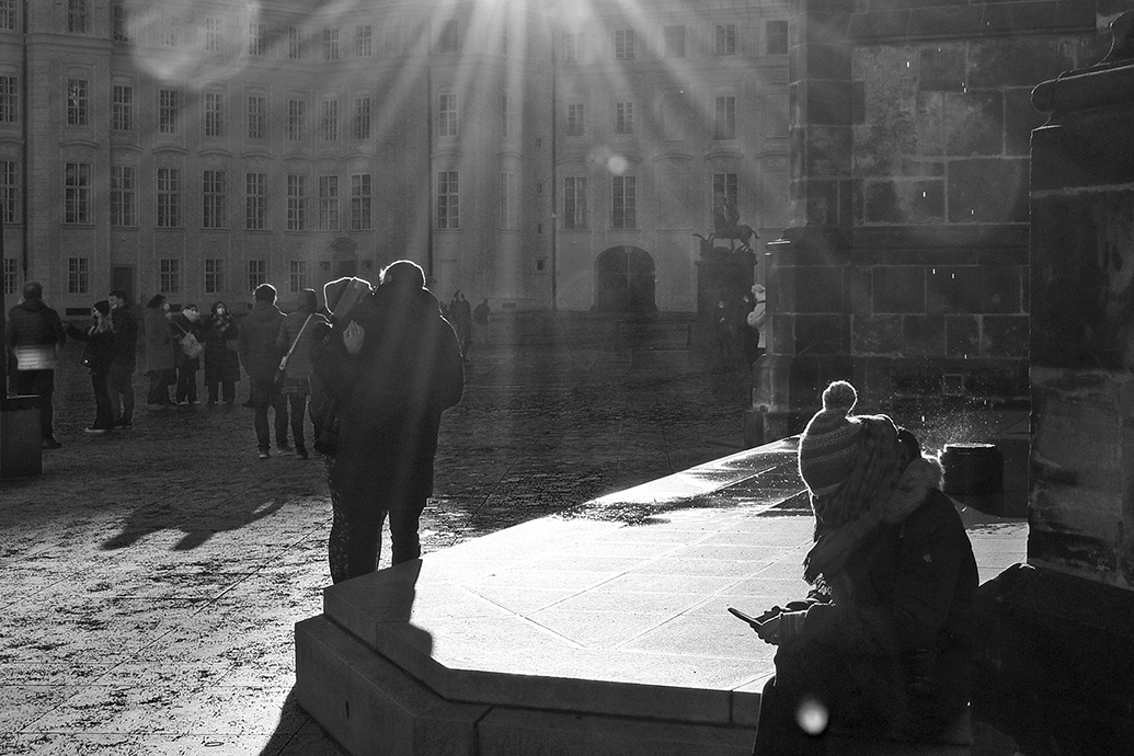 v lednu na nádvoří