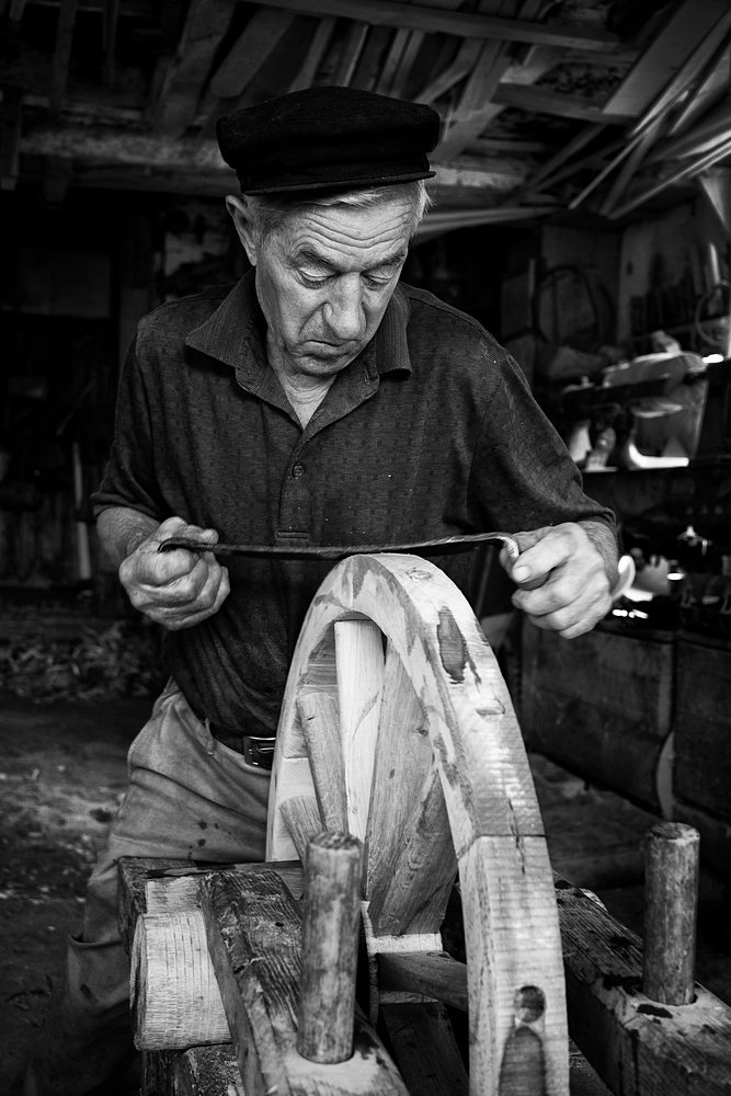 Výroba kolesa na voz