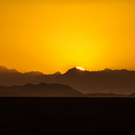 západ slunce v poušti