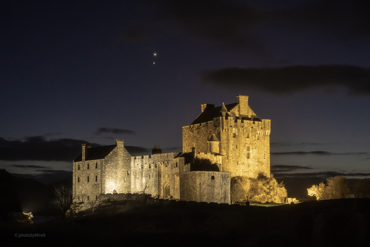 Jupite, Venuše a Eilean Donan Castle